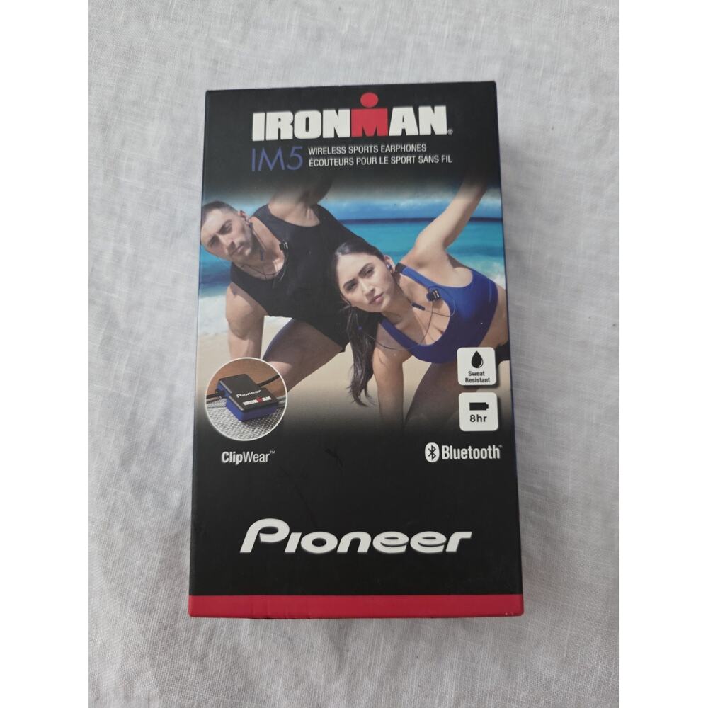 Pioneer Iron-man IM5 Wireless Bluetooth Sports Earphones Blue New Sealed